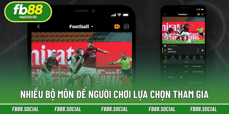 Nhiều bộ môn để người chơi lựa chọn tham gia